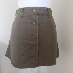 ✨️5/$25 Sale • PAGE Jean Button Down Green Skirt